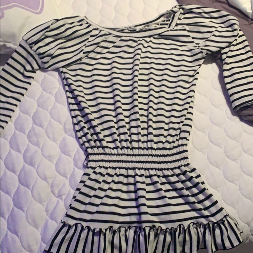Long sleeve striped dress